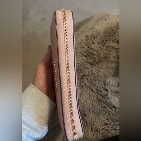 MICHAEL Michael Kors Leather Continental Wristlet Wallet Sunset Rose - Picture 4 of 6